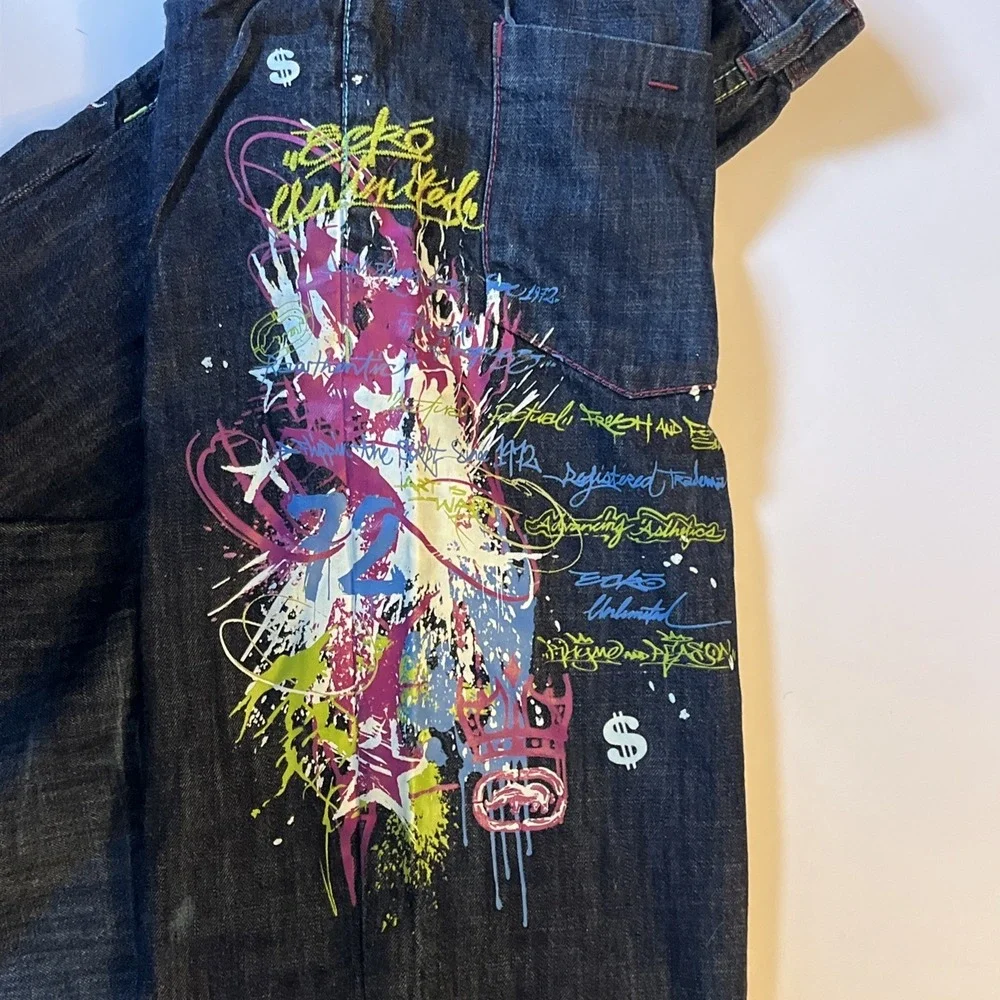 Ecko Unlimited Baggy Fit Jeans Skater Skateboard Mens 36 Vintage Y2K Street Wear